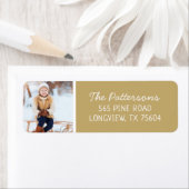 Gold Custom Foto Holiday Rücksendeadresse (Insitu)