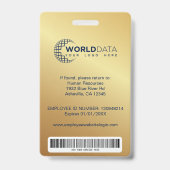 Gold Custom Foto Name ID Abzeichen Ausweis (Rückseite)
