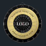 Gold Custom Logo & Text Company Business Dartscheibe<br><div class="desc">Mit diesem eleganten Dartboard mit eigenem Logo und Text können Sie Ihr Geschäft fördern. Fügen Sie einfach Ihre Daten hinzu,  indem Sie auf "Personalisieren" klicken.</div>