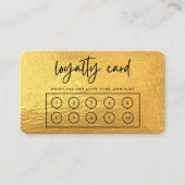 Gold Custom Loyalty Card Visitenkarte (Vorderseite)
