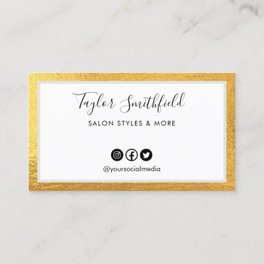 Gold Custom Loyalty Card Visitenkarte (Rückseite)