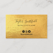 Gold Custom Loyalty Card Visitenkarte (Rückseite)