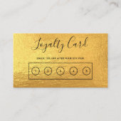 Gold Custom Loyalty Card Visitenkarte (Vorderseite)
