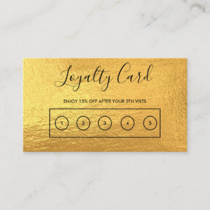 Gold Custom Loyalty Card Visitenkarte