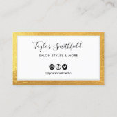 Gold Custom Loyalty Card Visitenkarte (Rückseite)