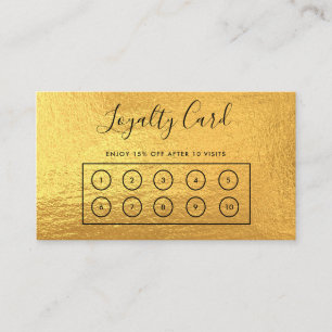 Gold Custom Loyalty Card Visitenkarte