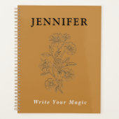 Gold Custom Name Notebook – Luxurious & Stylish Planer (Vorderseite)