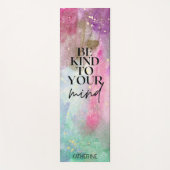 Gold Custom Name Workout motivational monogram Yogamatte (Vorderseite)