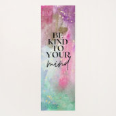 Gold Custom Name Workout motivational monogram Yogamatte (Rückseite)