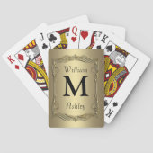 Gold Customized Monogrammed Playing Cards Spielkarten (Rückseite)