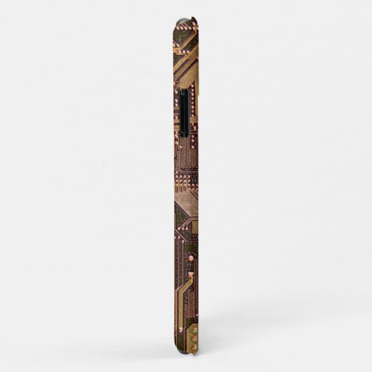 Gold Cyber Circuit Board Tech Art Electronics Case-Mate iPhone Hülle (Hinten/Rechts)