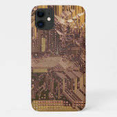 Gold Cyber Circuit Board Tech Art Electronics Case-Mate iPhone Hülle (Rückseite)