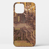 Gold Cyber Circuit Board Tech Art Electronics Case-Mate iPhone Hülle (Rückseite)