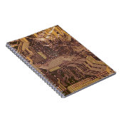 Gold Cyber Circuit Board Tech Art Electronics Notizblock (Rechte Seite)