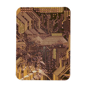 Gold Cyber Leiterplatte Tech Elektronik Magnet