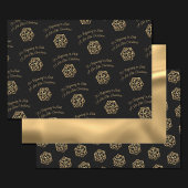 Gold-D20-Kriterien | Tabletop Role Player Dice Geschenkpapier Set
