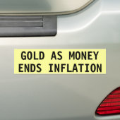 GOLD, DA GELD INFLATION ENDET AUTOAUFKLEBER (Auf Auto)