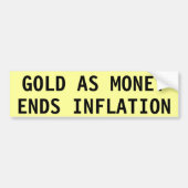 GOLD, DA GELD INFLATION ENDET AUTOAUFKLEBER (Vorne)