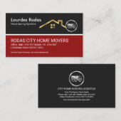 Gold Dach Gebäude Silver Truck Moving Visitenkarte (Vorne/Hinten)