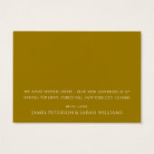 Gold Dachdecke, Änderung der Adresskarte (Rückseite)