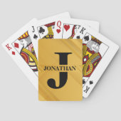 Gold Dad Initial Letter Name Typography Design Spielkarten (Rückseite)