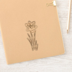 Gold Daffodil-Blume Aufkleber