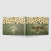 Gold Daisies mit Sage Wedding Gästebuch (Voll)