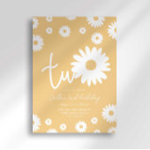 Gold Daisy 2. Geburtstag Einladung