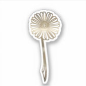 Gold Daisy Blume Aufkleber (Vorderseite)