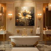 Gold Daisy Leinwanddruck