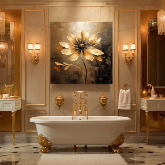 Gold Daisy Leinwanddruck