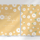 Gold Daisy Little Miss Onederful Einladung