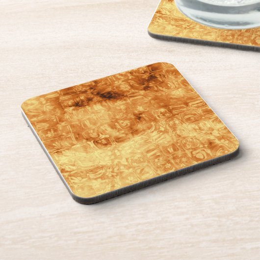 Gold Daisy Reflections Untersetzer (Linke Seite)