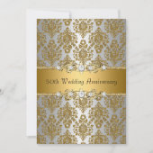 Gold Damask 50. Hochzeitstag - Einladung (Vorderseite)
