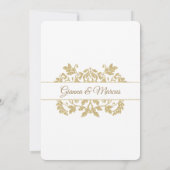 Gold Damask 50 Jahre Einladung (Rückseite)