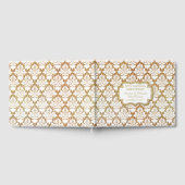 Gold Damask 50-jähriges benutzerdefiniertes Gästeb Gästebuch (Voll)