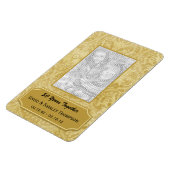 Gold Damask 50th Anniversary Foto Magnet (Linke Seite)
