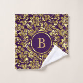 Gold Damask Badhandtuch Set (Waschlappen)