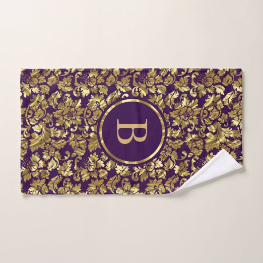 Gold Damask Badhandtuch Set (Handtuch)
