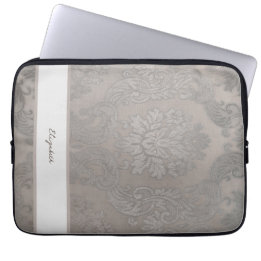Gold Damask Electronics Bag mit Initialen oder Nam Laptopschutzhülle