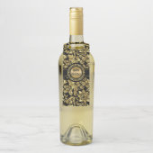 Gold Damask Flaschenanhänger (Auf Flasche)