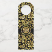 Gold Damask Flaschenanhänger (Rückseite)