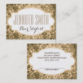 Gold Damask Friseur Salon Termin (Vorne/Hinten)