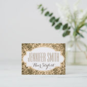 Gold Damask Friseur Salon Termin (Stehend Vorderseite)