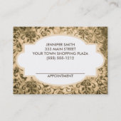 Gold Damask Friseur Salon Termin (Rückseite)