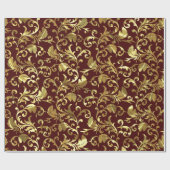 Gold Damask Geschenkpapier (Flach)