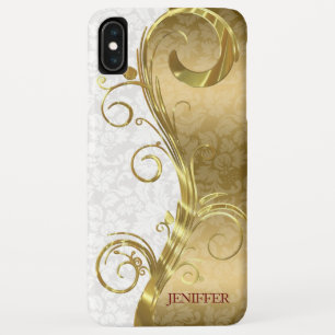 Gold Damask Gold Wirbel Case-Mate iPhone Hülle