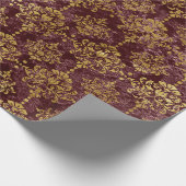 Gold Damask im Hintergrund Geschenkpapier (Ecke)
