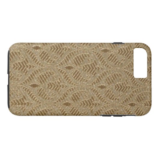 Gold Damask iPhone 7 Plus Tough Case (Rückseite (Horizontal))