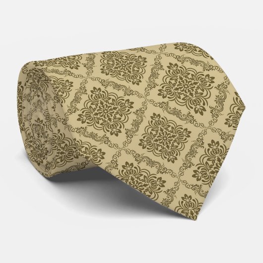 Gold Damask Krawatte (Gerollt)